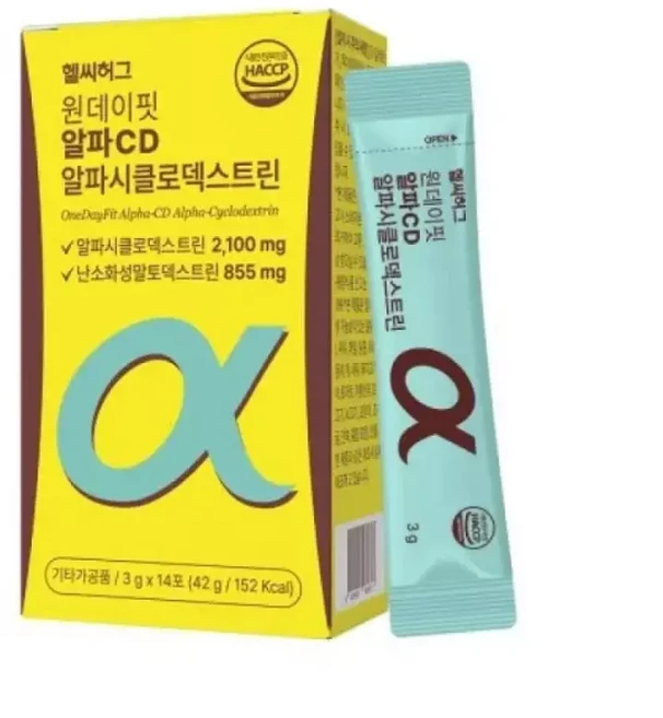 헬씨허그 원데이 핏 알파CD 알파시클로덱스트린 3g x 14포, 1개