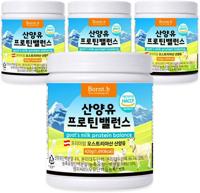 본트비 산양유 단백질쉐이크, 420g, 4개