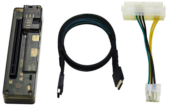 EXP GDC OCuLink GPU 도크 M.2 M 키 OCuLink 어댑터 외부 노트북 도킹 스테이션 32 Gbps 외부 그래픽 카드 도크, Without AdapterBoard, 1개, 1) Without AdapterBoard