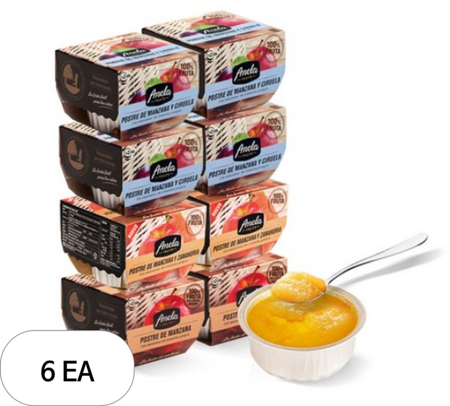 아넬라 100% 생과일 프리미엄 디저트 방긋 8p 세트, 사과, 당근, 푸룬, 6세트