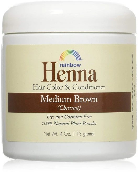 레인보우리서치 헤나 보태니컬 헤어 컬러 앤 컨디셔너, Medium Brwon, 1개 - 쿠팡