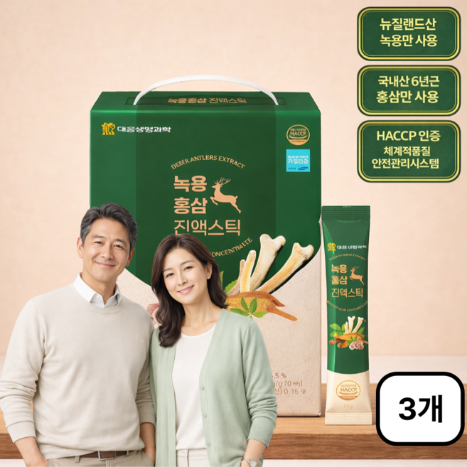 퓨처메이트 녹용 홍삼 진액 스틱, 3개