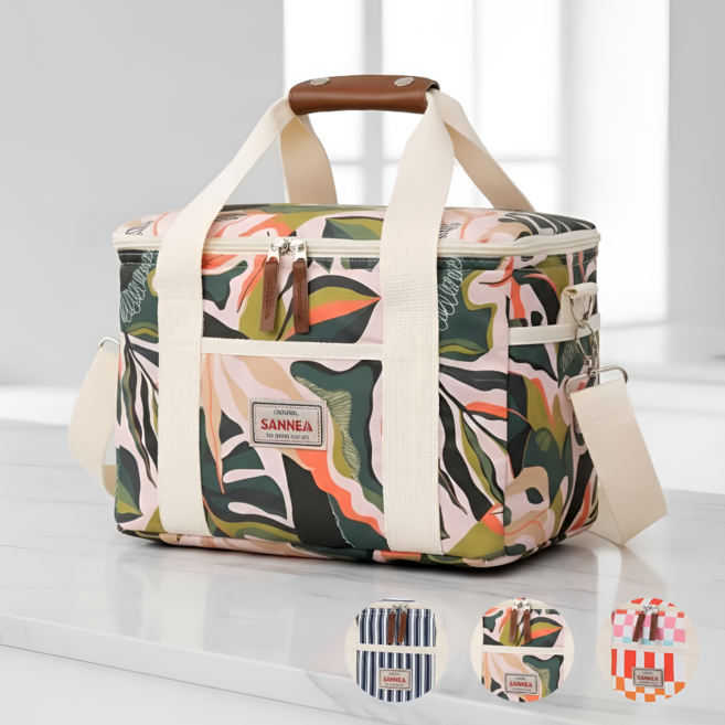 DUGN PEVA 방수 보온 보냉 예쁜 보냉가방 보냉백 도시락가방, 트로피컬, 1개