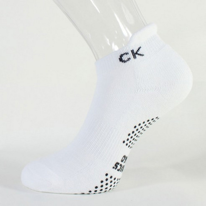 스포츠 스니커즈 양말 미끄럼 방지, 전체흰색, 1개