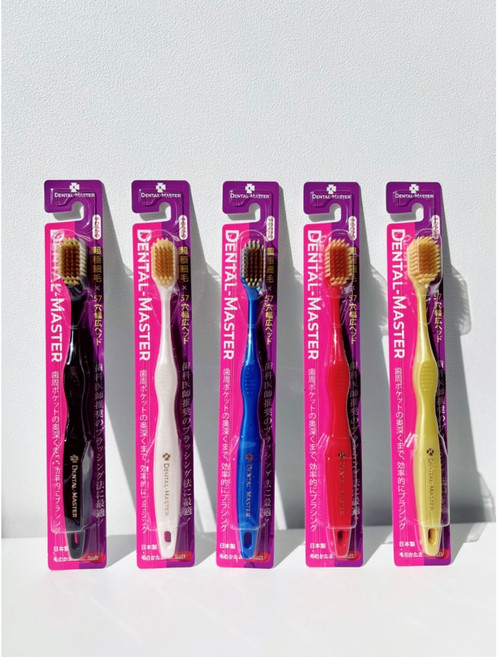 일본 크리에이트 덴탈마스터 칫솔 초극세모 광폭 부드러운 잇몸마사지, 1개, 12개입