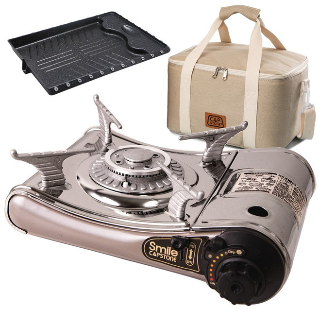 캡스톤 캠핑버너세트 3종(불판), 1세트, 쿨러백3종세트(불판+휴대용가스렌지+쿨러백)