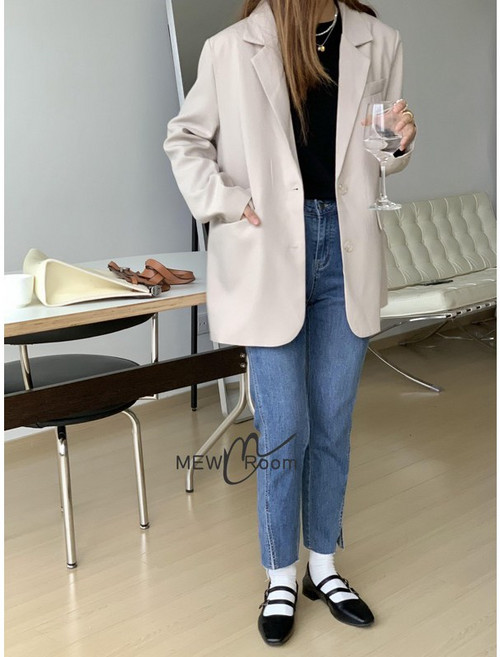 MEW Room 翻領排扣口袋休閒西裝外套