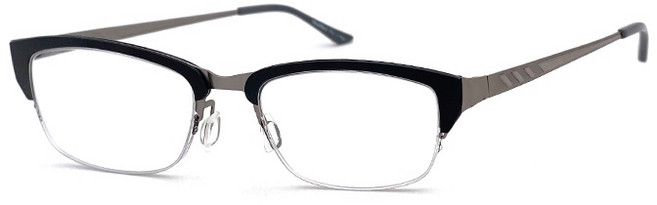 MasaMacci 光學眼鏡 經典黑色半框 文青風格鏡框 15218