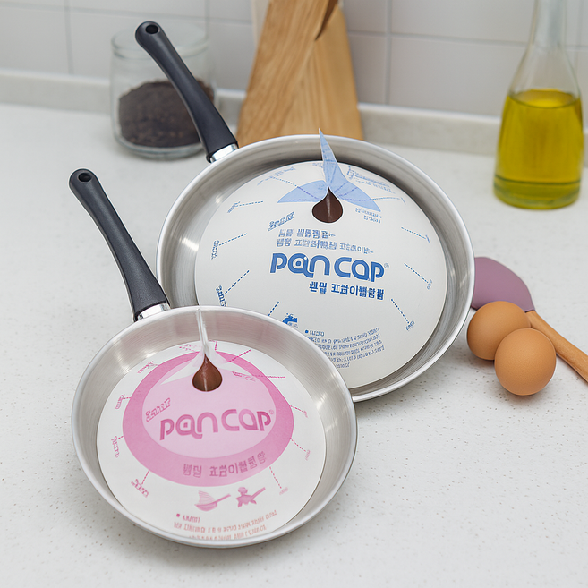 기름 튐 걱정없는 프라이팬 종이 뚜껑 팬캡 30매 천연펄프 사이즈 조절 후라이팬 덮개