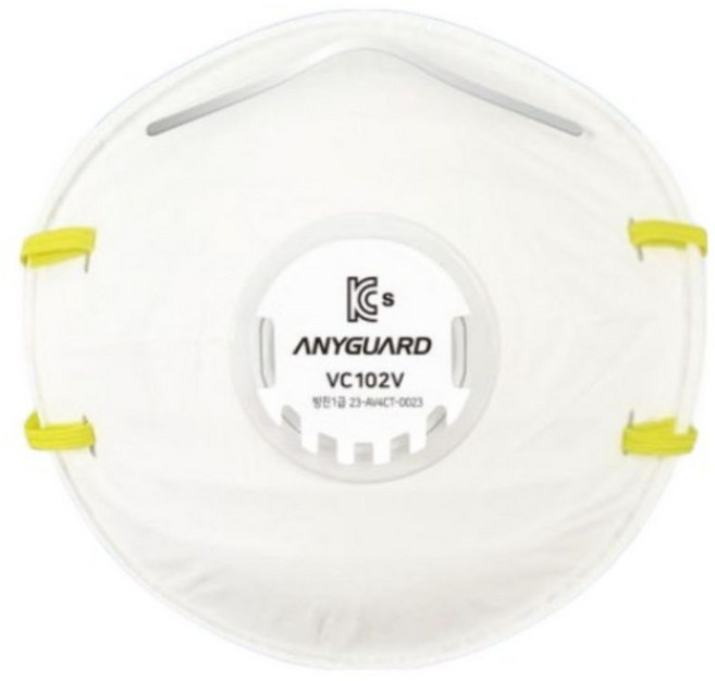 애니가드 안면부여과식 컵타입 밸브형 1급 방진 마스크 VC-102V, 30개, 화이트컬러