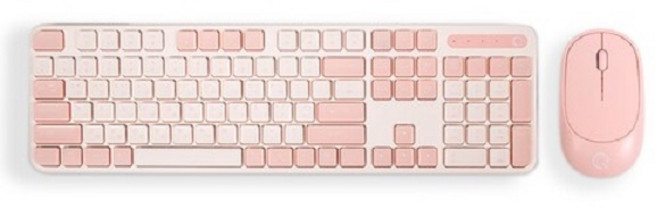 QSENN QSENN MK314 저소음 무선 키보드 마우스 세트 (벚꽃) 빠른 배송 ~DJ, 벚꽃, 일반형