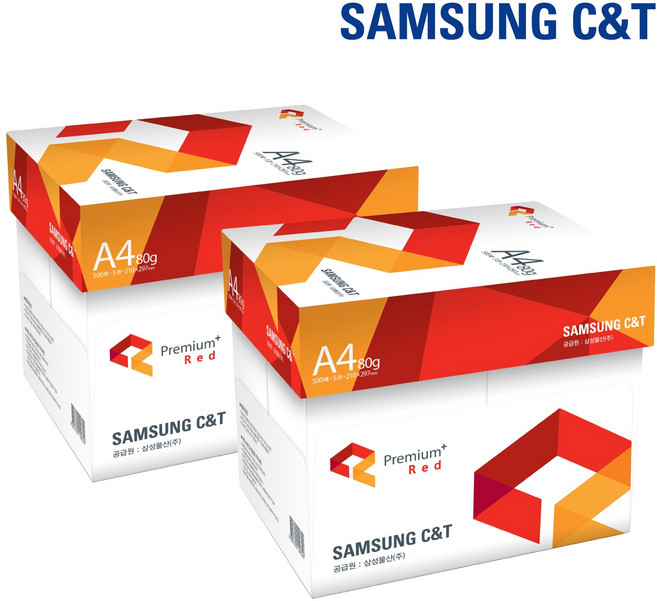 삼성 복사용지 레드 A4 80g 2Box 5000매, 2박스
