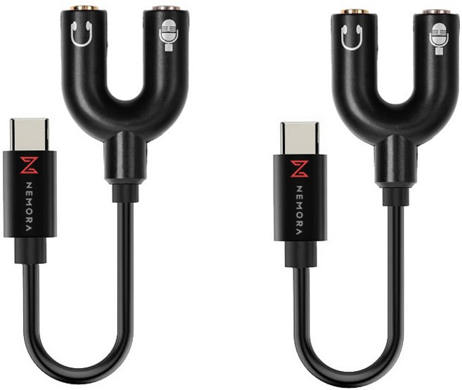 C타입 전용 호환 Y자 2개 세트 스트레오 변환 Y형 젠더 연장케이블 마이크 헤드셋 헤드폰 패드 맥북 노트북 태블릿 스마트폰 태블릿 연결 최신폰 노트20 S20 연결, 블랙+블랙