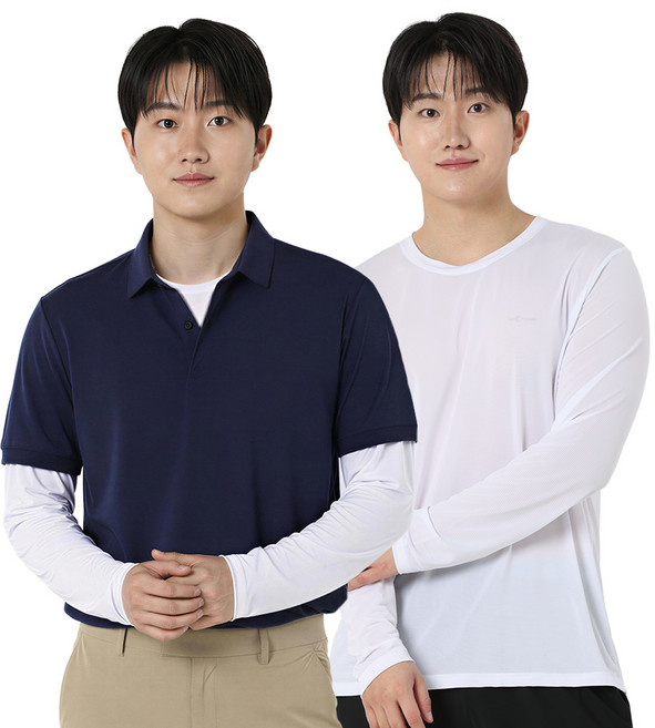 아소트 프리미엄 스포츠 골프 이너웨어 자외선차단 UV 쿨링 남성 라운드 티셔츠