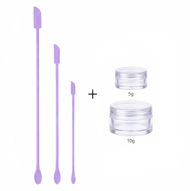 YONN 스틱형 소분 스푼 스파츌라 3종세트 미니 스푼, 1세트, 보라색, 소 10.5/중 15/대 23(cm) + 공병사은품/