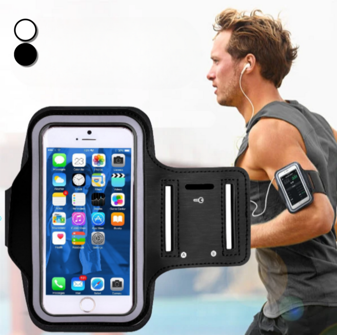 데이엑스 키홀더 암밴드 휴대폰 암파우치 런닝 등산 라이딩, 블랙, 1개