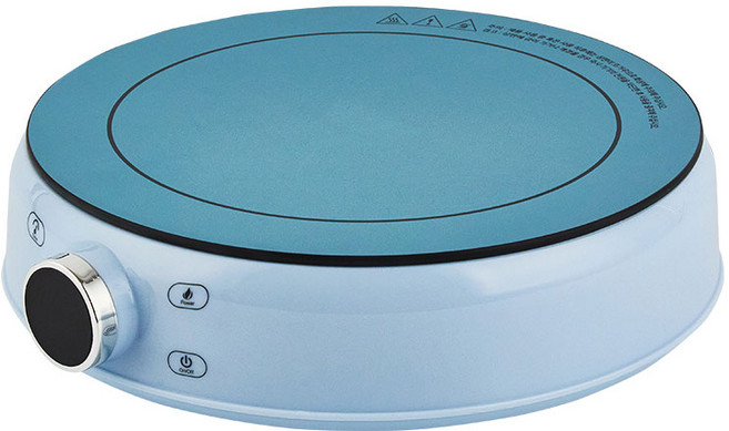 BL컴퍼니 원형 인덕션 1구 타이머 전기레인지 프리스탠딩, 블루