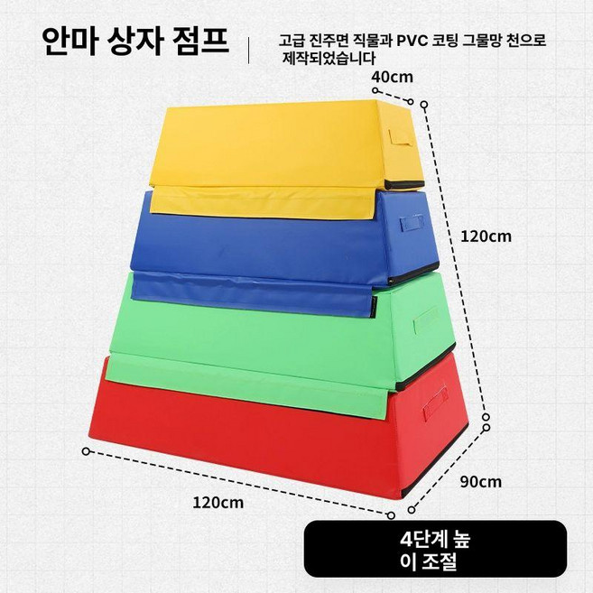 뜀틀 스펀지 소프트4단 순발력 점프 조교 허들세트, 1개, 4층 120x90x40x120