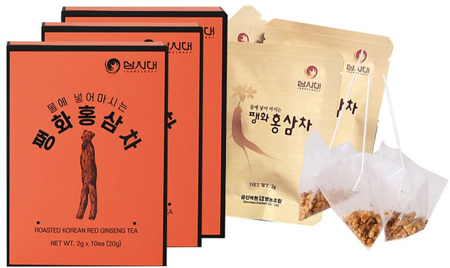 더굿진생 고려 홍삼차 100% 프리미엄 티백, 2g, 3박스, 10개입