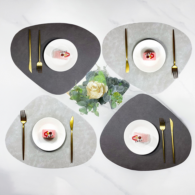 엘빈리빙 물방울 양면 식탁매트 4p 세트, D, 1세트, D set, 42.5*34cm