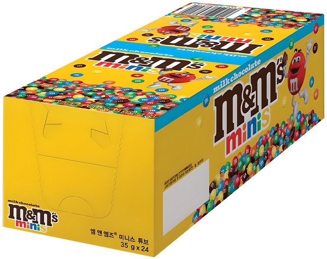 엠앤엠즈 미니스 튜브 초콜릿, 35g, 24개
