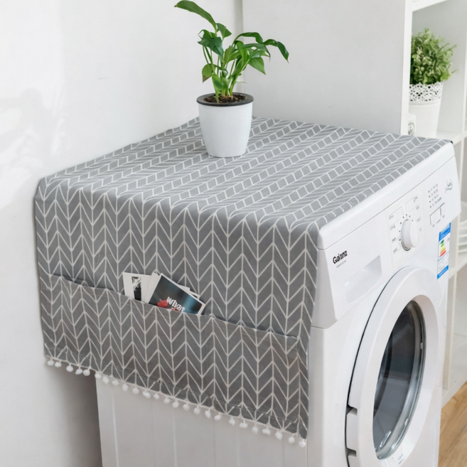 키밍 세탁기 냉장고 전자레인지 수납포켓 커버, 화살표