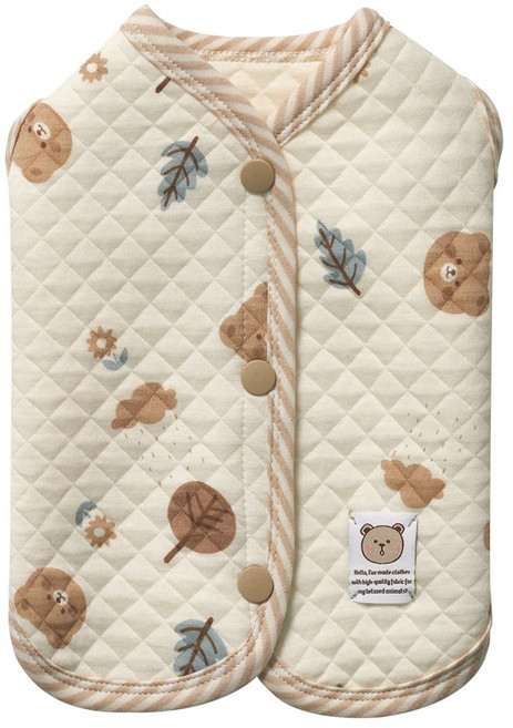 슈퍼펫 순면 강아지옷 고양이조끼 애니멀프렌즈, 1개, 브라운