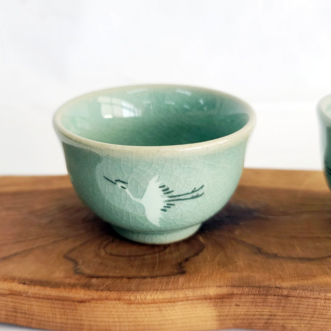 고급 청자 운학잔 A (7.2 cm) 찻잔 다기잔 다기 다도구 소주잔 잔, 1개