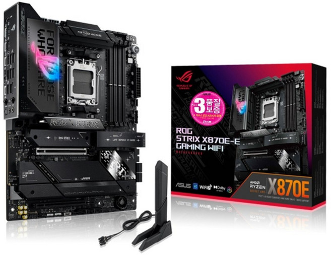 ASUS ROG STRIX X870E-E GAMING WIFI STCOM 에이수스 컴퓨터 게이밍 PC 메인보드 AMD CPU추천 MainBoard