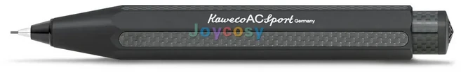 카웨코 AC 스포츠 카본 파이버 미니 샤프 펜슬 - 부드러운 필기 및 스케칭을 위한 견고한 메탈 디자인 종이, 02 Carbon fiber black