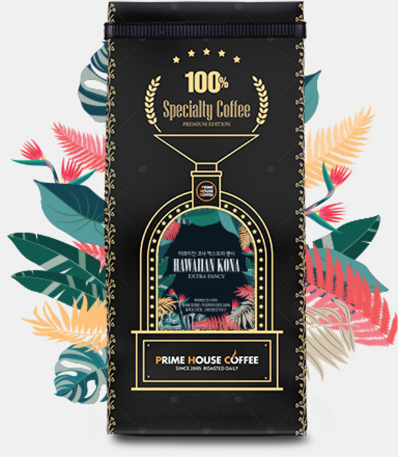 하와이안 코나 스페셜티 원두커피 200g, 홀빈 (분쇄안함), 1개