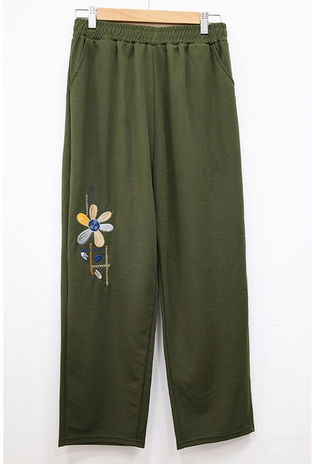 형제상회 할머니바지 할머니옷 여성 꽃자수 밴딩바지 엄마옷 요양원 실내복 몸빼 0003SS04C