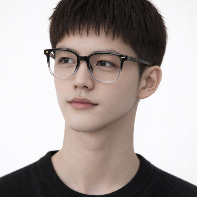 작은나무숲 남녀공용 블루라이트 차단 사각 뿔테 안경