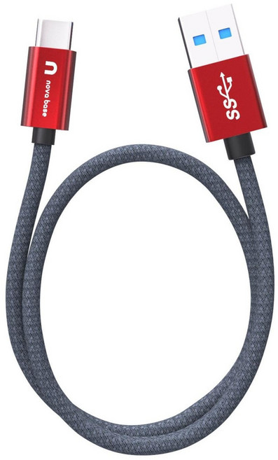 속도빠른 안드로이드오토 케이블 C타입 고속 충전 데이터 케이블 USB3.2 Gen2 A TO C, 레드 10Gbps, 100cm, 1개