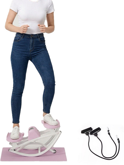 DANGZ 스텝퍼 전신 다이어트 운동기구 계단오르기, 핑크