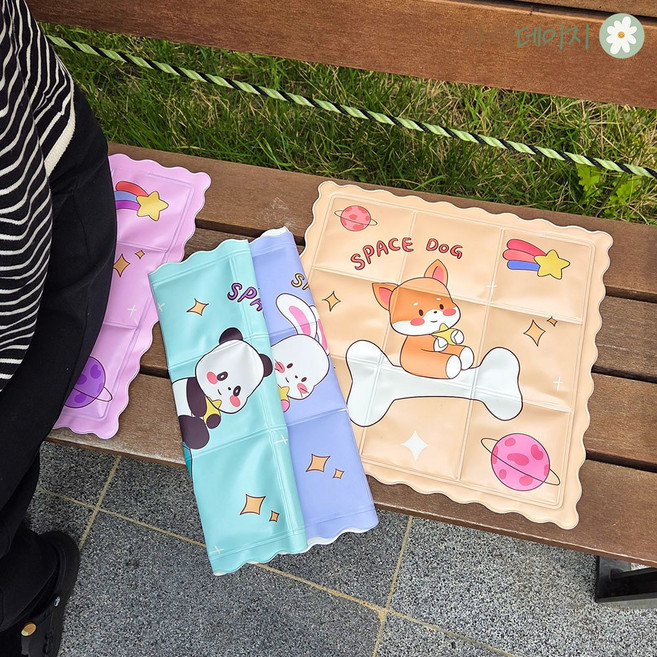 아이스 여름 냉감 방석 휴대용 미니 젤 매트 반려동물 애견 쿨 패드, 1개, 토끼
