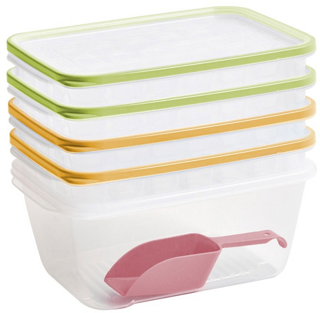 이지앤프리 큐브280 아이스트레이 랜덤발송 4p + 큐브 컨테이너 + 스쿱세트, 혼합색상, 1세트