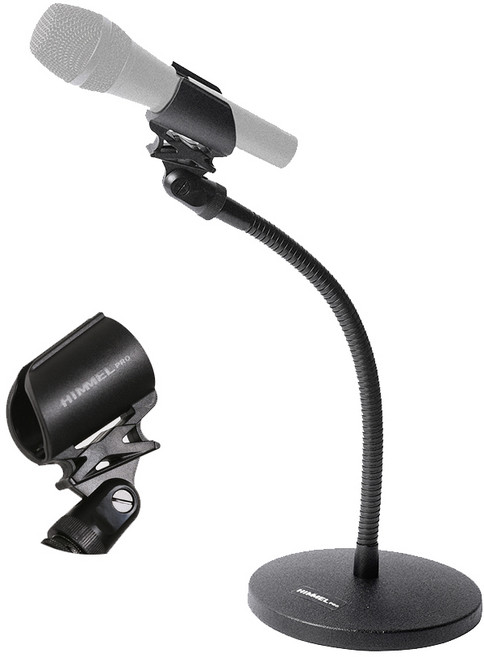 마이크스탠드 탁상용 자바라형 구즈넥 고급형 힘멜프로 HDS-20 최고급홀더 포함, 무선, 1개