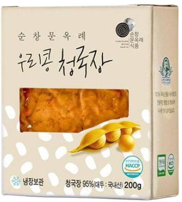 체험순창문옥례식품 우리콩 청국장 200g, 순창 문옥례 식품 브랜드마크 체험순창문옥례식품 우리콩, 1개