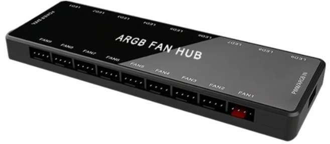 SGMK 5V ARGB PWM HUB 9포트 컨트롤러 팬 허브, 기본 타입 (리모컨 미포함), 1개 - 쿠팡