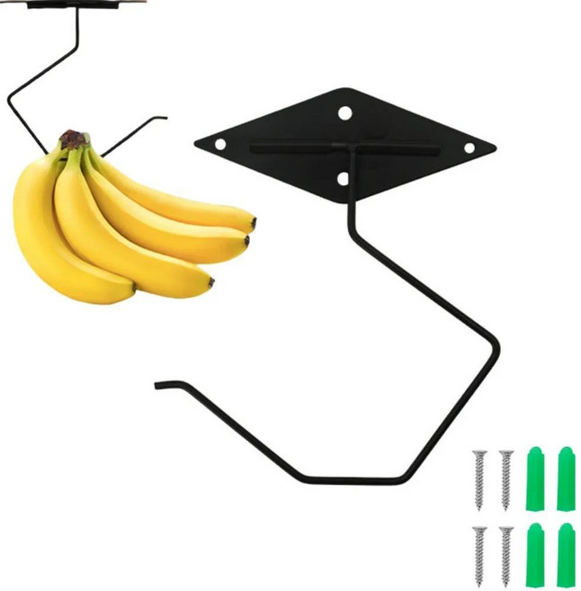 접이식 바나나 걸이 캐비닛 아래 신선한 과일 보관 랙 공간 절약형 회전식 홀더 주방용품