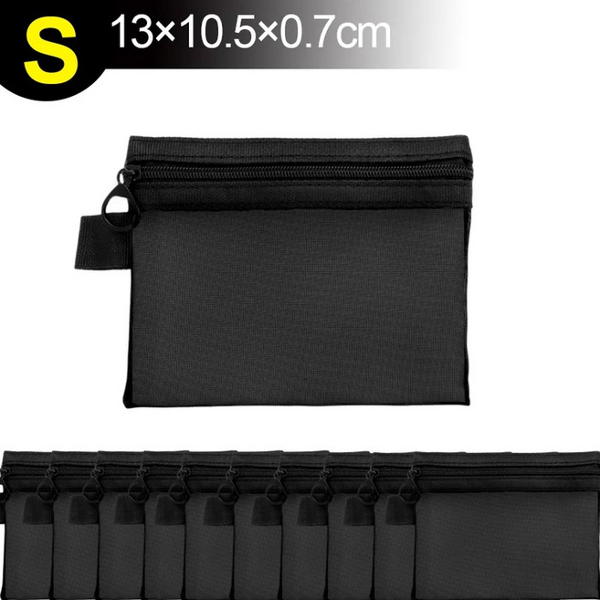 10/1PCS 휴대용 메쉬 지퍼 보관 가방 블랙 메이크업 토트 백 야외 여행 화장품 세탁 주머니 홈 조직