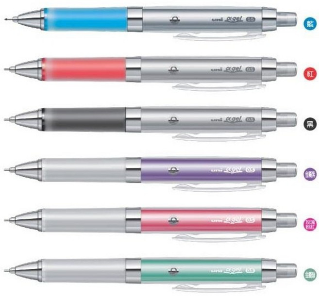 Uni三菱 M5-858GG 阿發360度自動旋轉自動鉛筆 (0.5mm) - 筆芯自動旋轉 書寫粗細一致 握感舒適, 1個, 寶藍