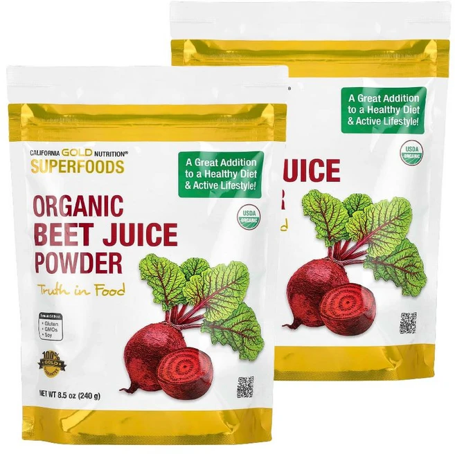 CGN 슈퍼푸드 비트 주스 파우더 비타민D 식이섬유 철분 Beet 240g 2개 - 쿠팡