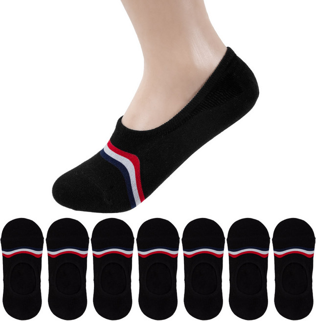 삭스너 여성용 세줄 안벗겨지는 덧신 양말 8켤레