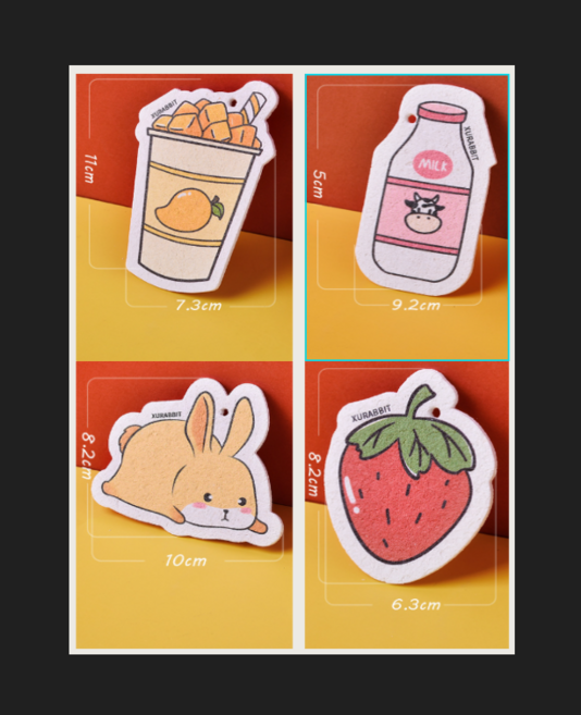 [주방구조대] 수세미 귀여운 캐릭터수세미 천연수세미, 1세트, 4개