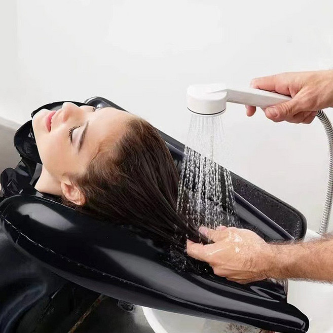 주니톡 노인 어르신 간이 머리감는도구 세발대야, W2 세발기 색상랜덤, 1개