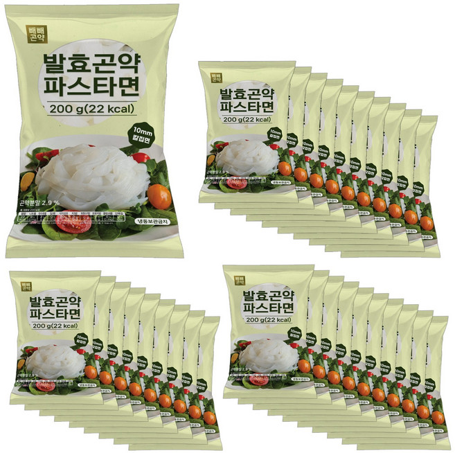 100g당 11kcal 빼빼곤약 발효곤약파스타면, 200g, 30개
