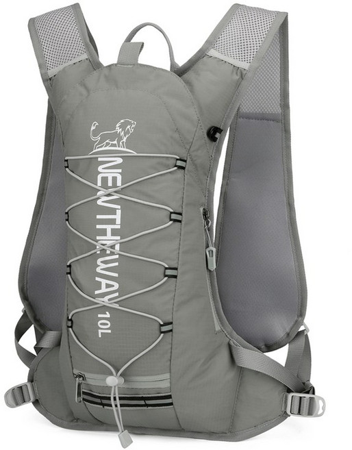 초경량 방수 자전거 라이딩 백팩 트래킹백 10L, 회색, 1개