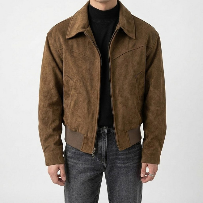 UPPERCUT 남성 스웨이드 자켓 페이크 레더자켓 클래식 숏자켓 블루종 라이더자켓 트러거자켓 빅사이즈 항공점퍼